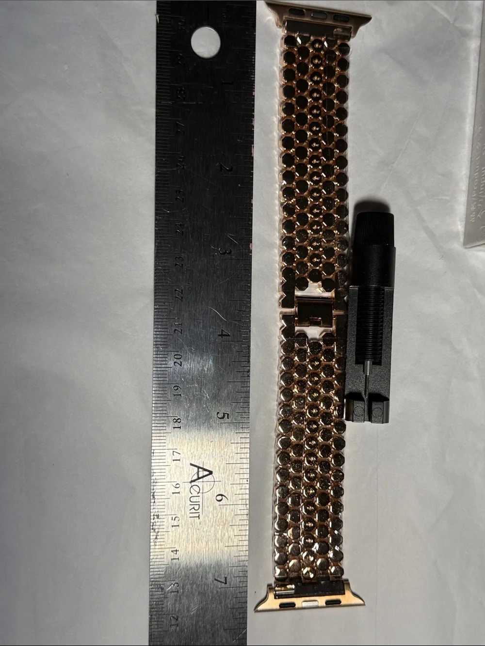 Rose Gold Metal Link Apple Watch Band